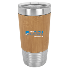 Load image into Gallery viewer, Polar Camel 20 oz. Bamboo Leatherette Polar Camel Tumbler with Clear Lid