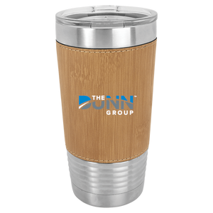 Polar Camel 20 oz. Bamboo Leatherette Polar Camel Tumbler with Clear Lid