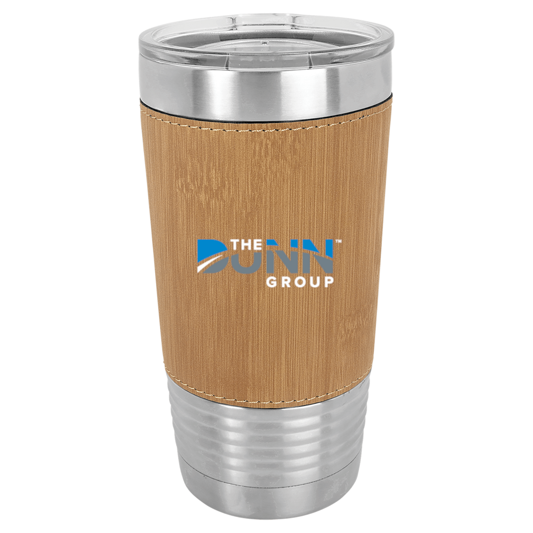 Polar Camel 20 oz. Bamboo Leatherette Polar Camel Tumbler with Clear Lid